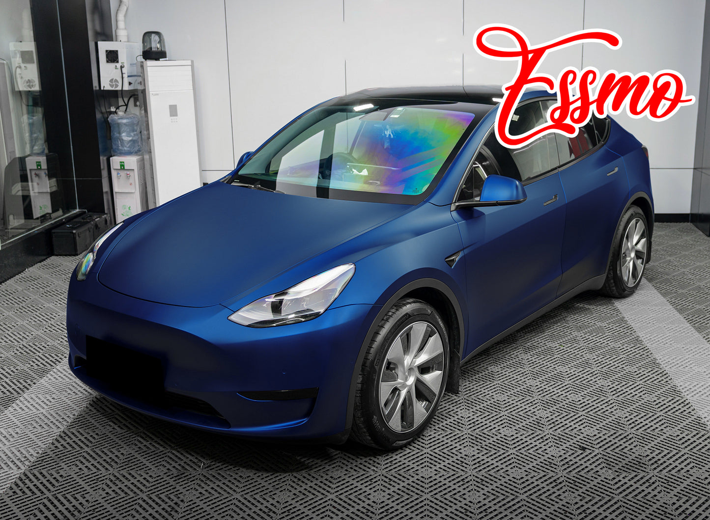 Matte Metallic Shadow Blue Dry Apply PPF TPU Paint Protection Film
