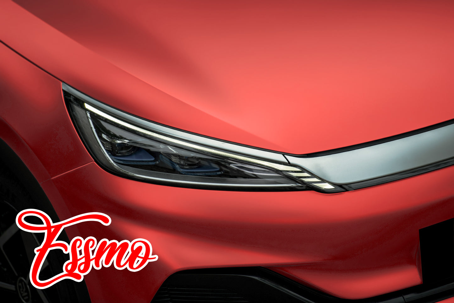 Matte Metallic Flame Red Dry Apply PPF TPU Paint Protection Film