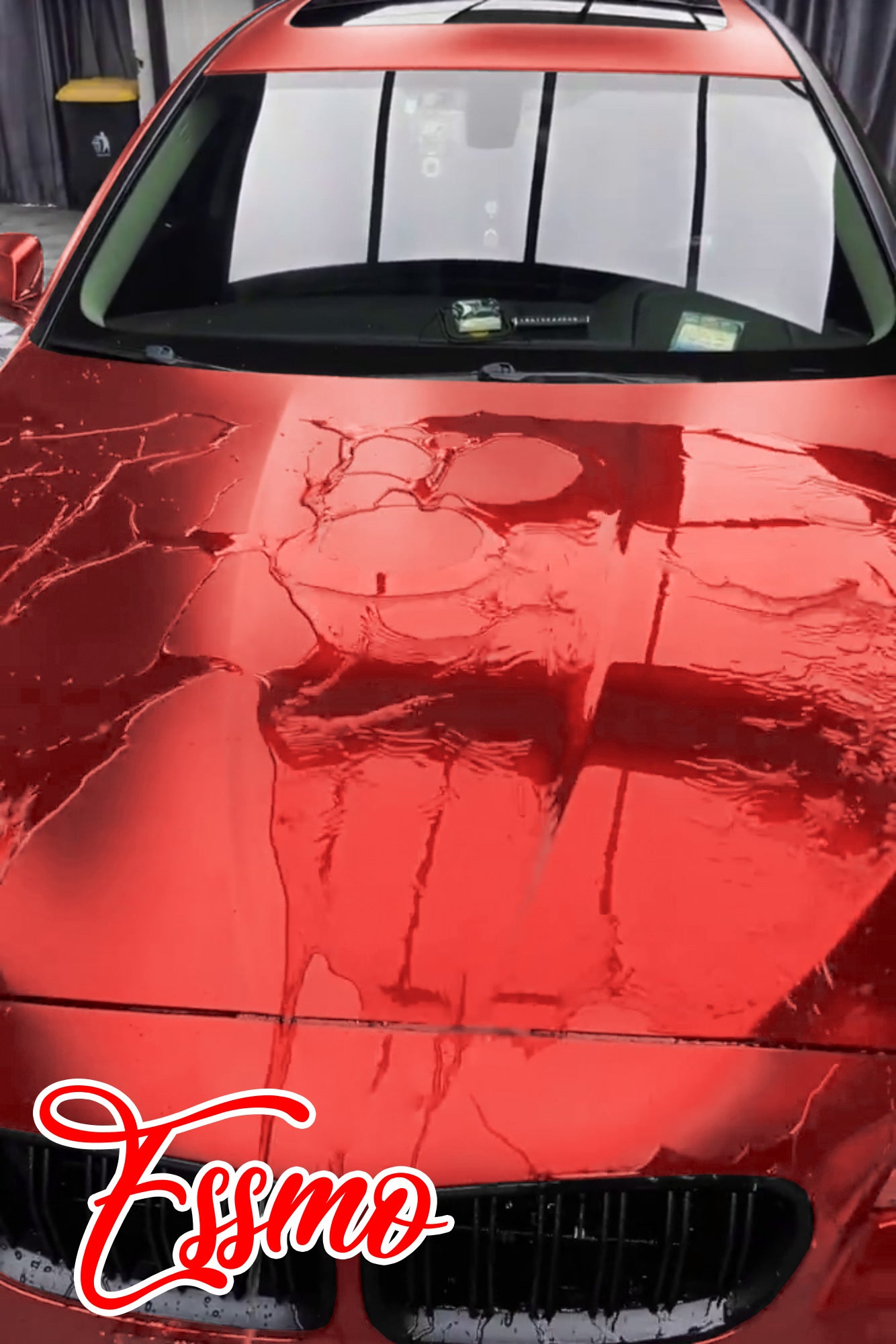 Matte Metallic Flame Red Dry Apply PPF TPU Paint Protection Film