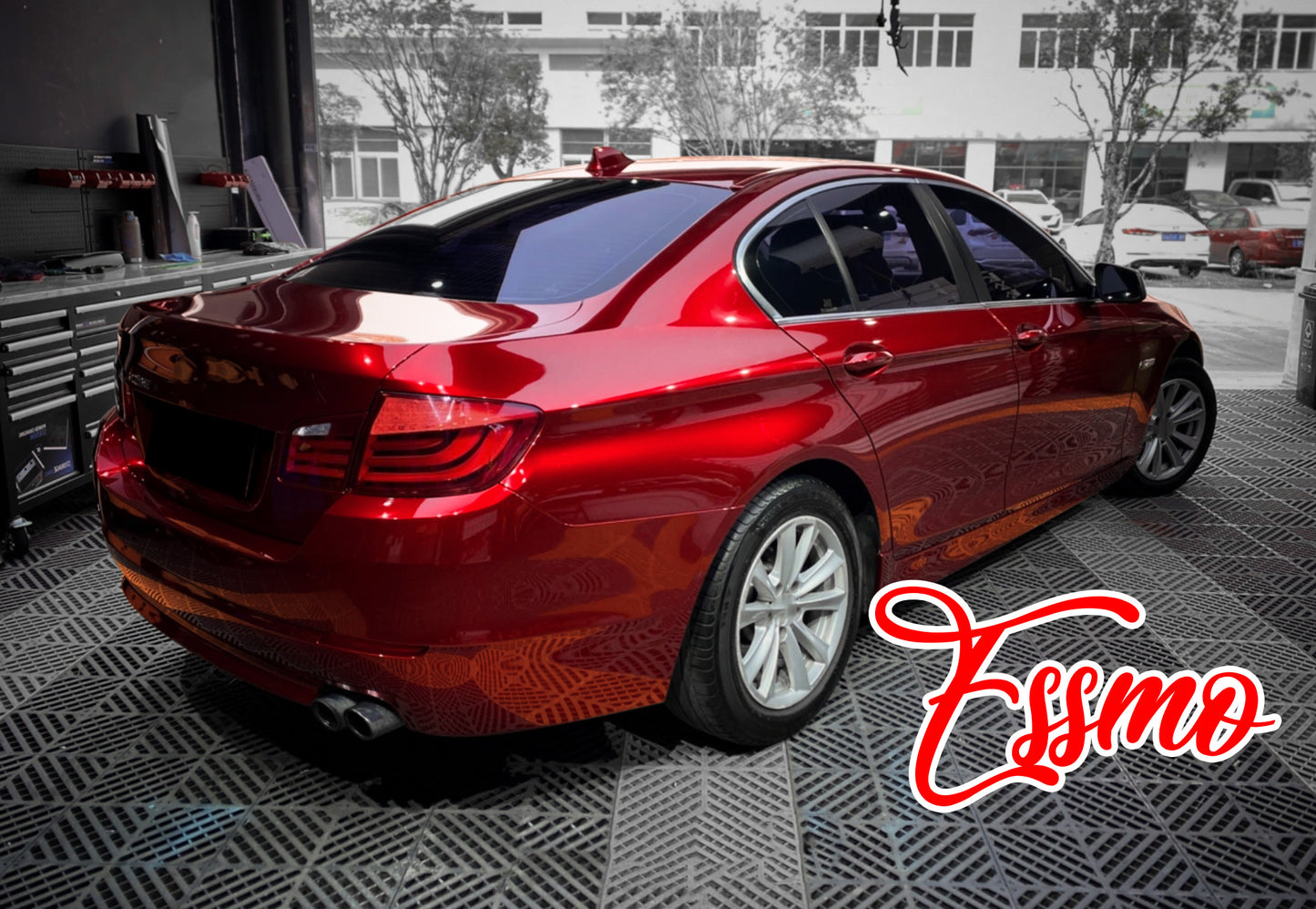 Liquid Metallic Cherry Red Dry Apply PPF TPU Paint Protection Film