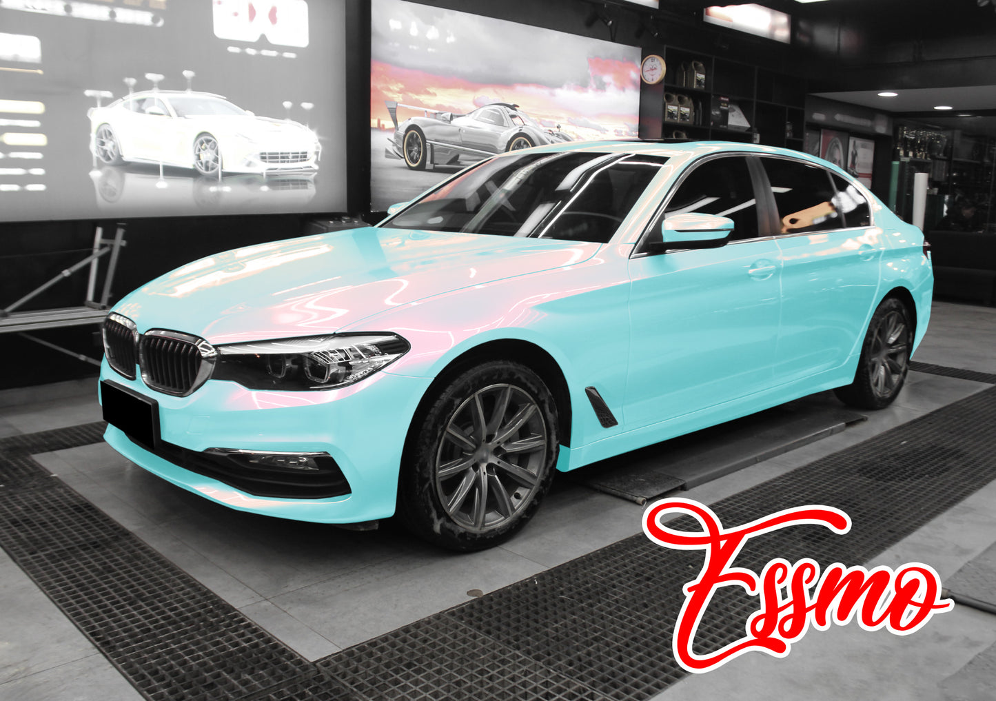 Galaxy Dust Gloss Aqua Purple PPF TPU Paint Protection Film Full Roll Special Order