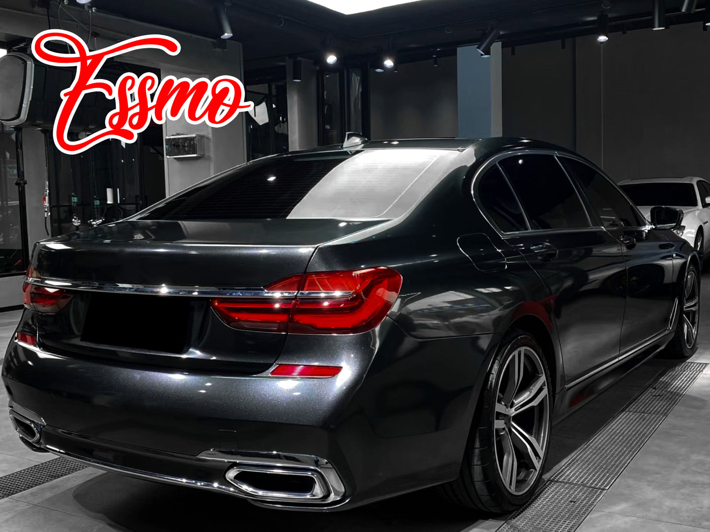 Gloss Metallic Charcoal Gray Dry Apply PPF TPU Paint Protection Film