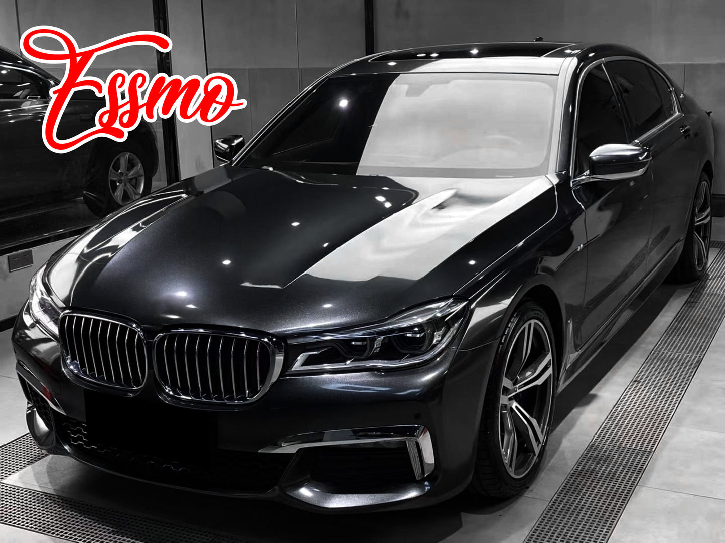 Gloss Metallic Charcoal Gray Dry Apply PPF TPU Paint Protection Film