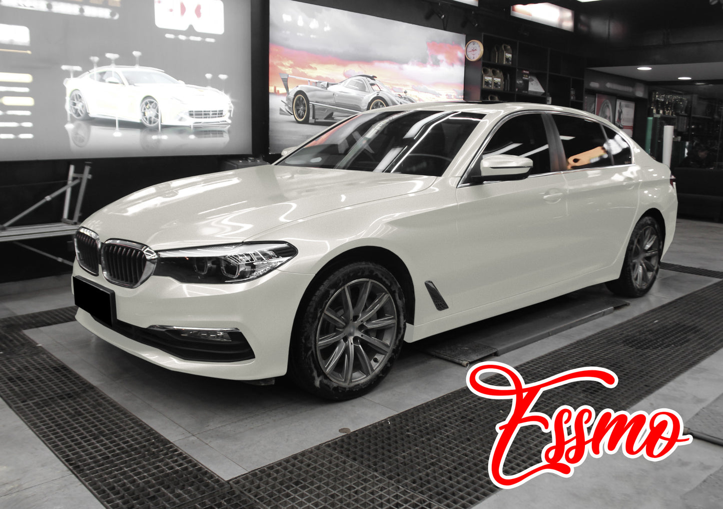 Gloss Metallic Silver Fox Gray Dry Apply PPF TPU Paint Protection Film