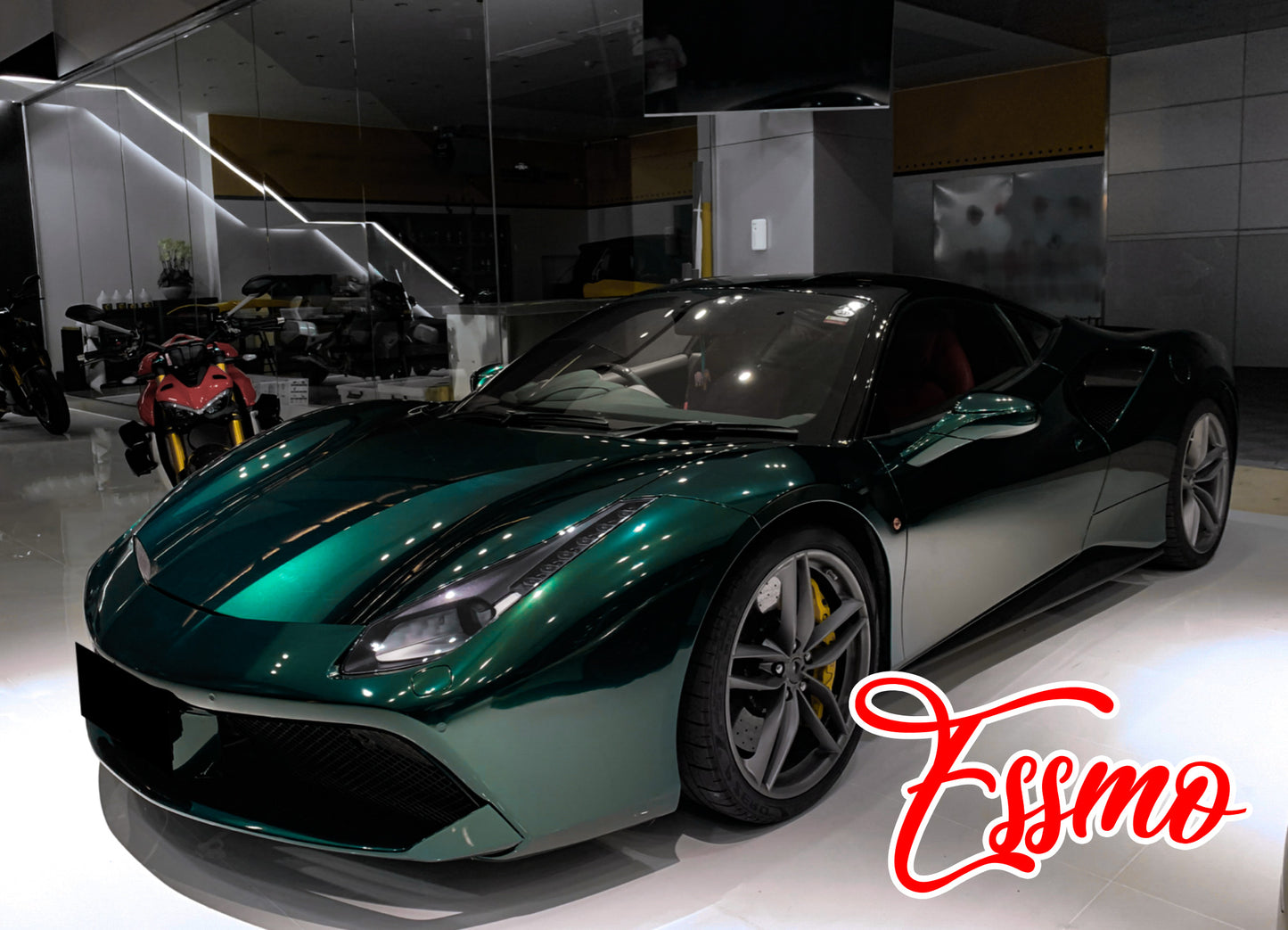 Gloss Metallic British Green Dry Apply PPF TPU Paint Protection Film