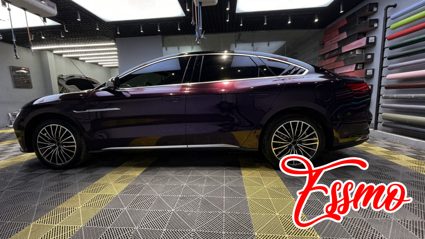 Gloss Metallic Black Cherry Dry Apply PPF TPU Paint Protection Film