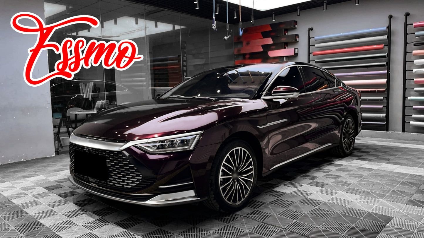 Gloss Metallic Black Cherry Dry Apply PPF TPU Paint Protection Film