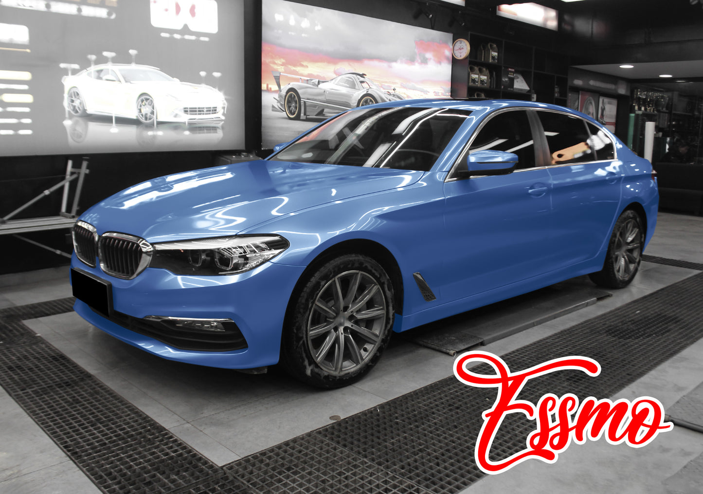 Gloss Metallic Frosted Blue Dry Apply PPF TPU Paint Protection Film