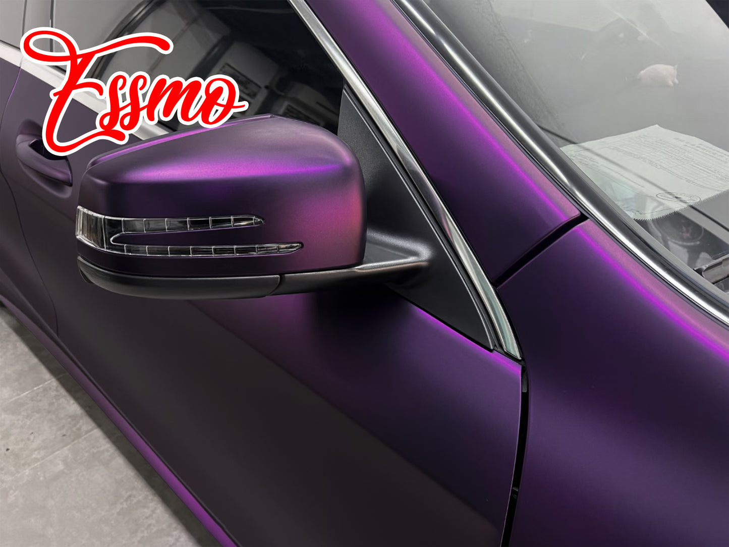 Matte Metallic Magenta Purple Dry Apply PPF TPU Paint Protection Film