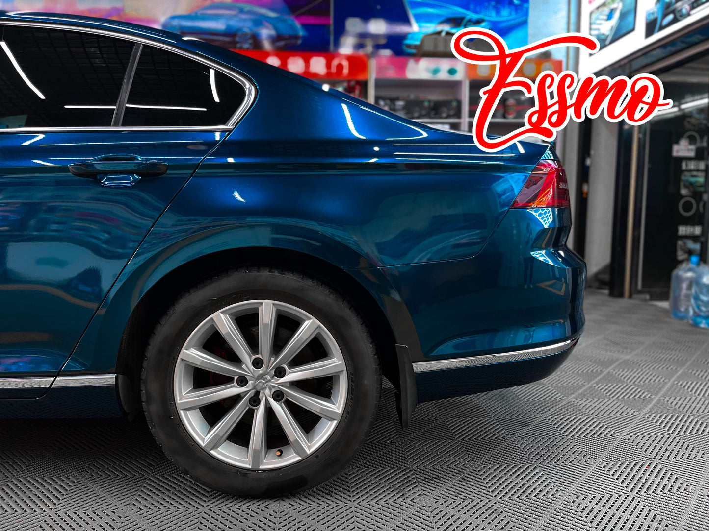 Gloss Metallic Diamond Blue Dry Apply PPF TPU Paint Protection Film