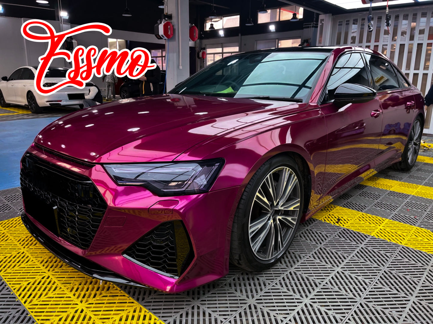 Gloss Metallic Plum Red Dry Apply PPF TPU Paint Protection Film