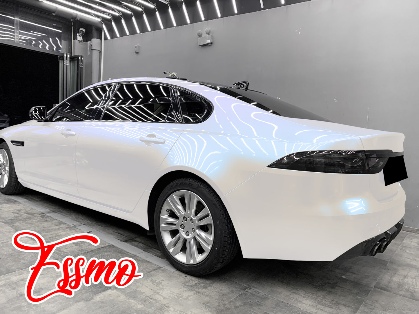 Pearl White Gloss Blue Dry Apply PPF TPU Paint Protection Film