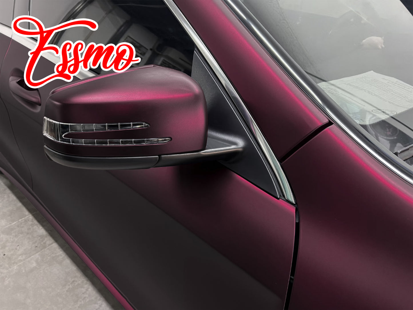 Matte Metallic Plum Purple Dry Apply PPF TPU Paint Protection Film