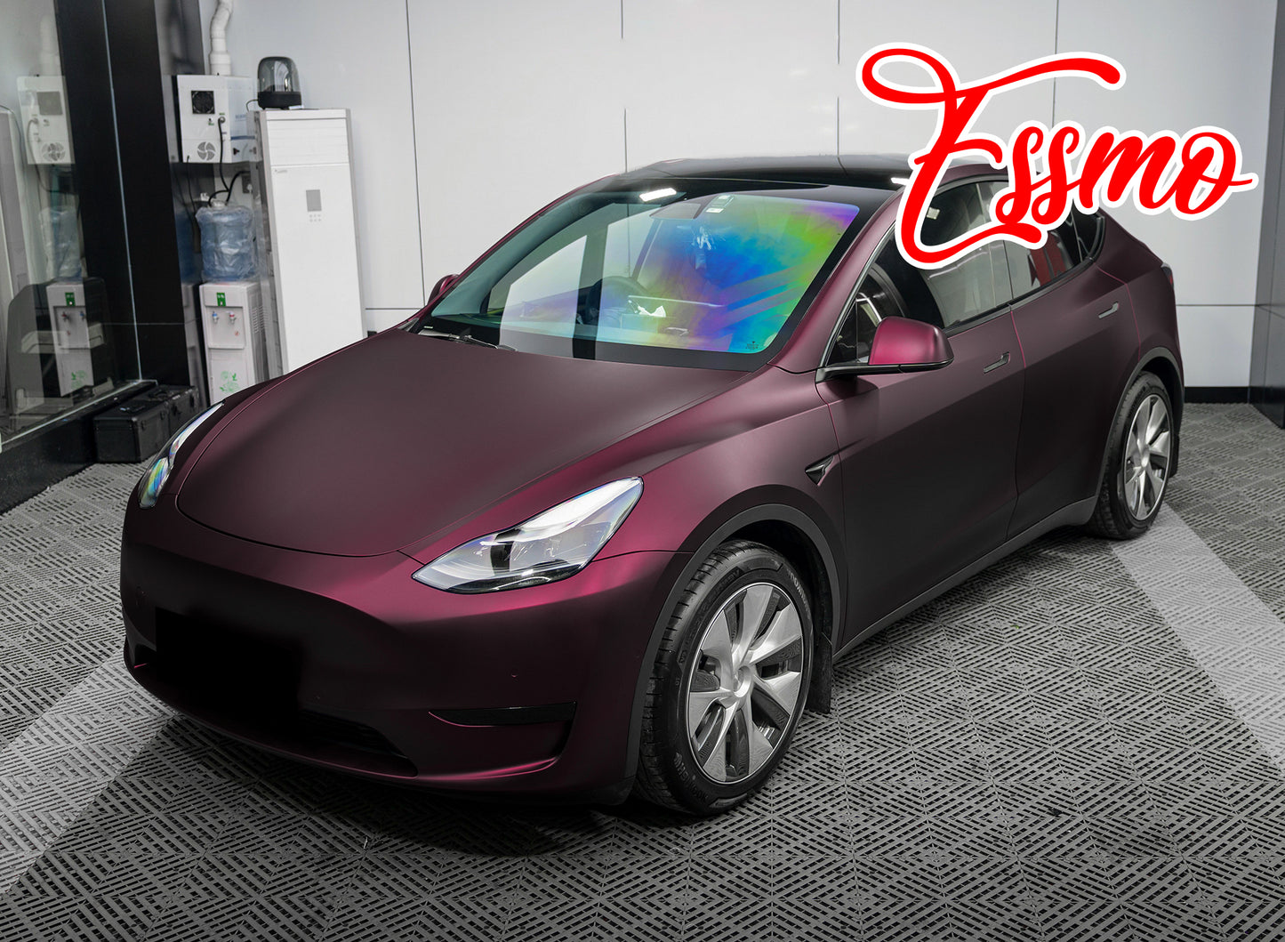 Matte Metallic Plum Purple Dry Apply PPF TPU Paint Protection Film