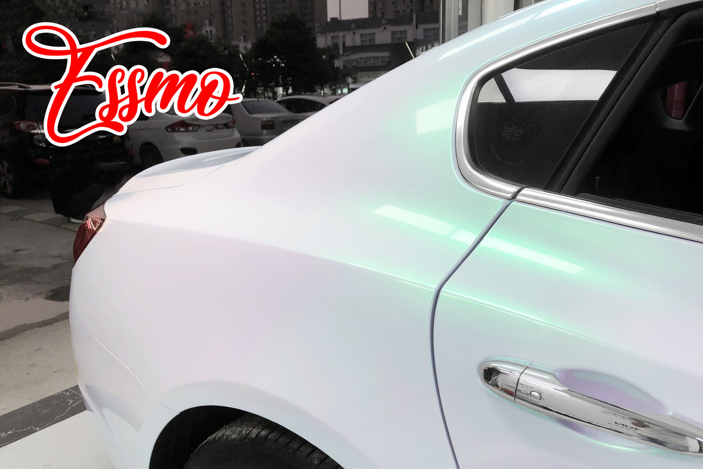 Galaxy Dust Gloss White Green Dry Apply PPF TPU Paint Protection Film