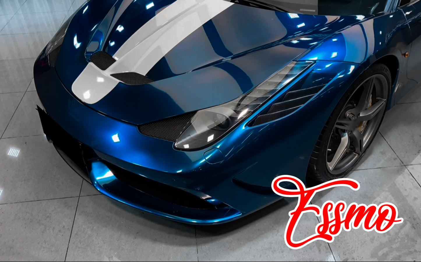 Gloss Metallic Shadow Blue Dry Apply PPF TPU Paint Protection Film