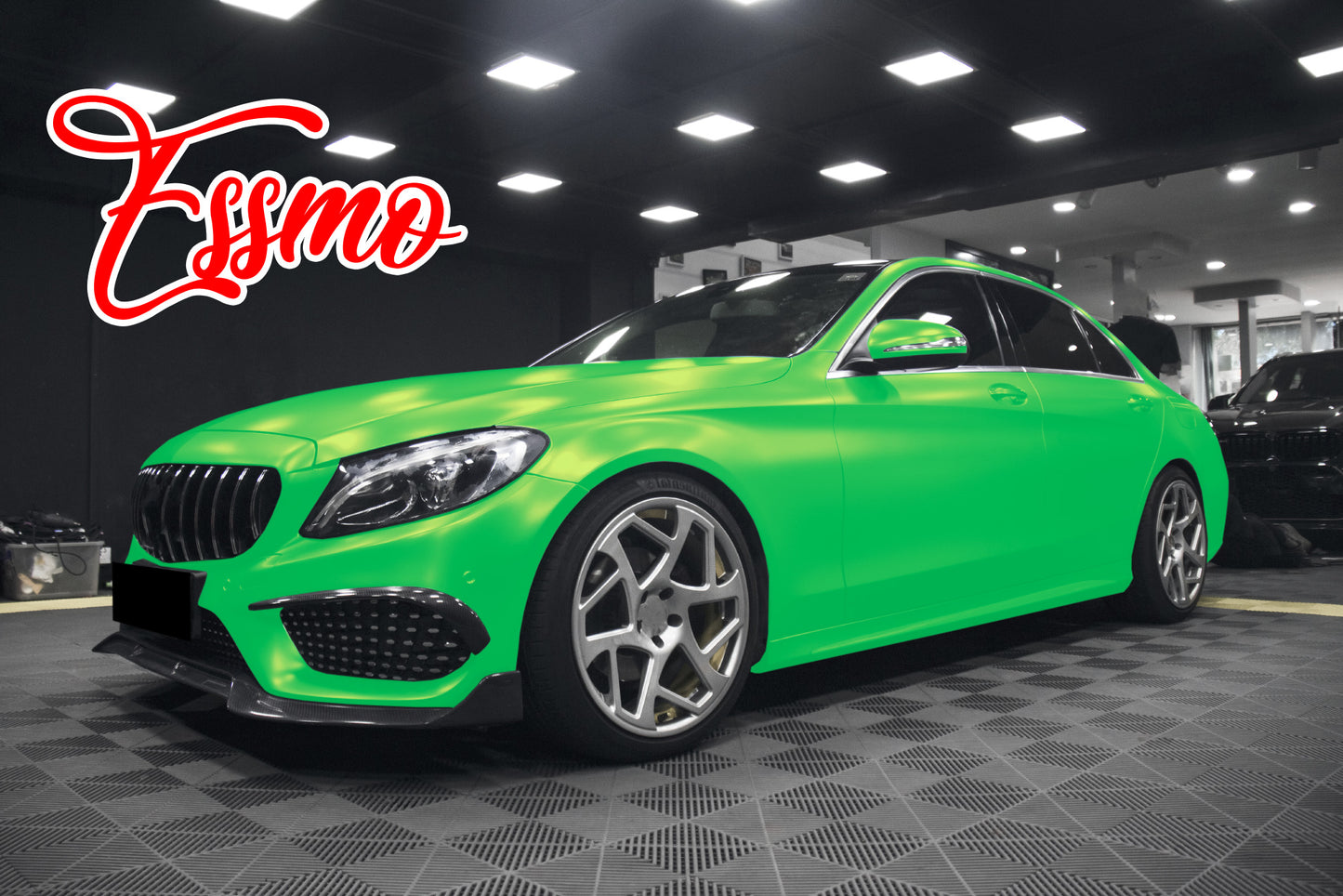 Matte Metallic Beast Green Dry Apply PPF TPU Paint Protection Film
