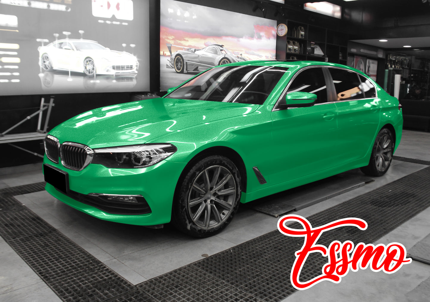 Gloss Metallic Emerald Green Dry Apply PPF TPU Paint Protection Film