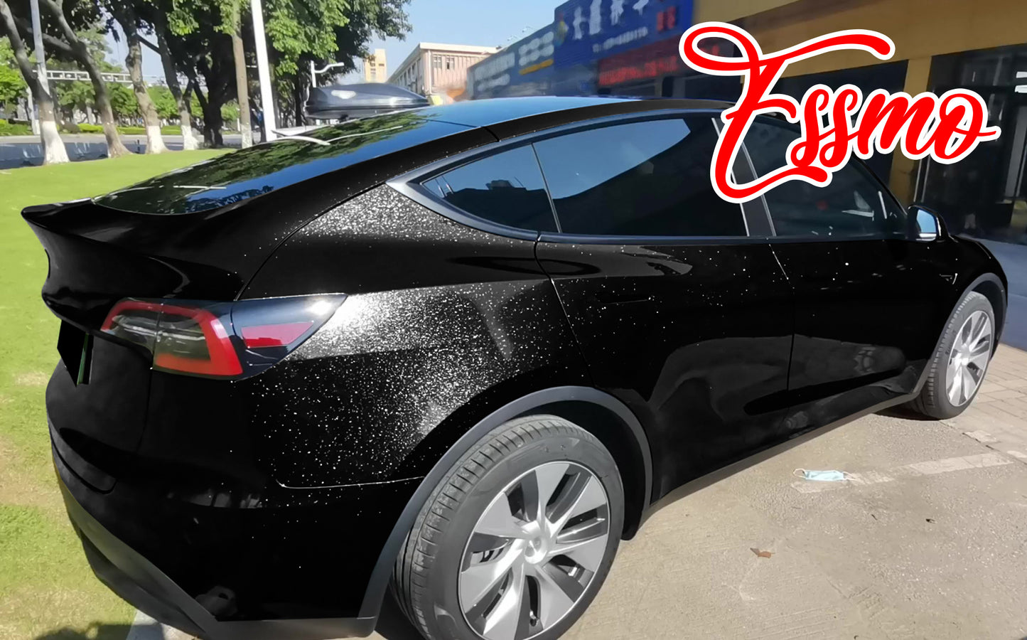 Gloss Metallic Sparkle Black Dry Apply PPF TPU Paint Protection Film