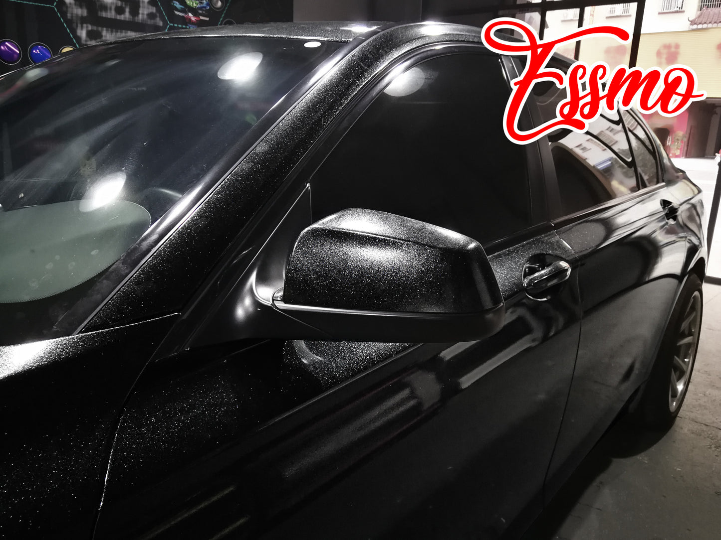 Gloss Metallic Sparkle Black Dry Apply PPF TPU Paint Protection Film