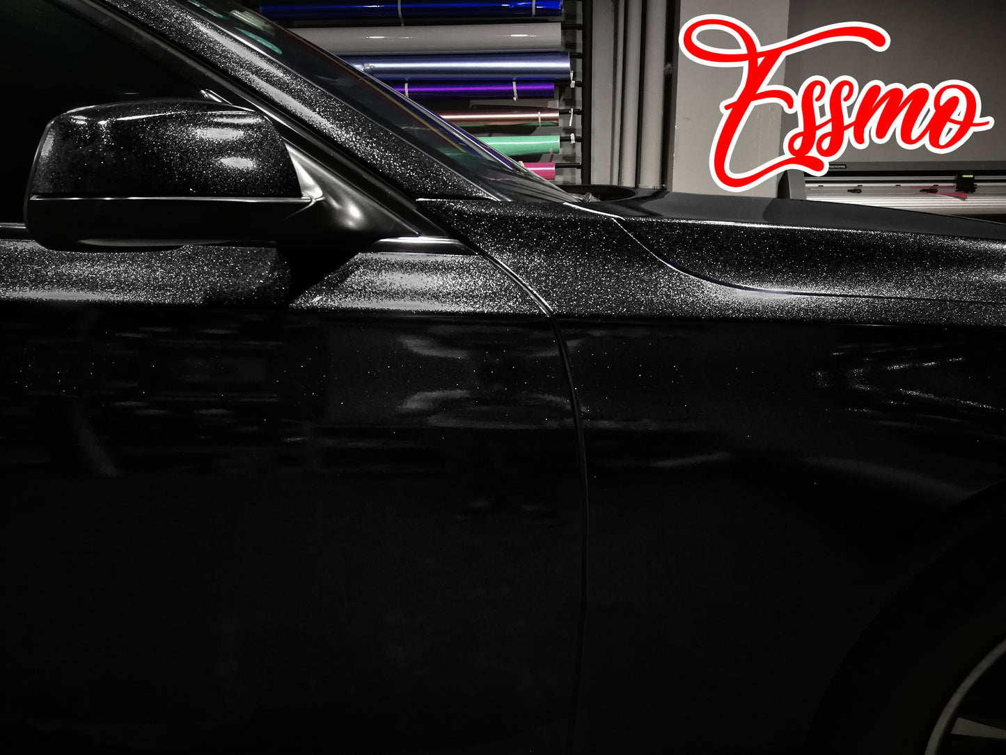 Gloss Metallic Sparkle Black Dry Apply PPF TPU Paint Protection Film