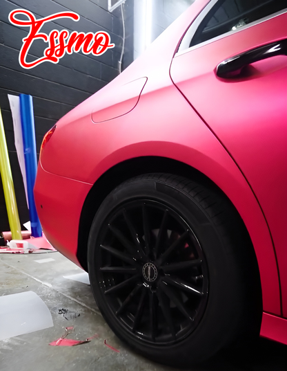 PET Romance Chrome Rose Red Vinyl Wrap