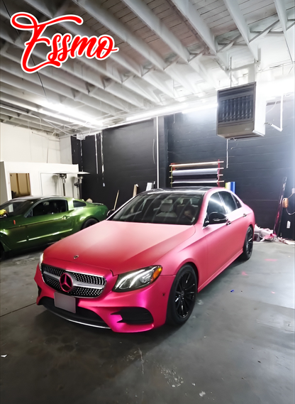 PET Romance Chrome Rose Red Vinyl Wrap