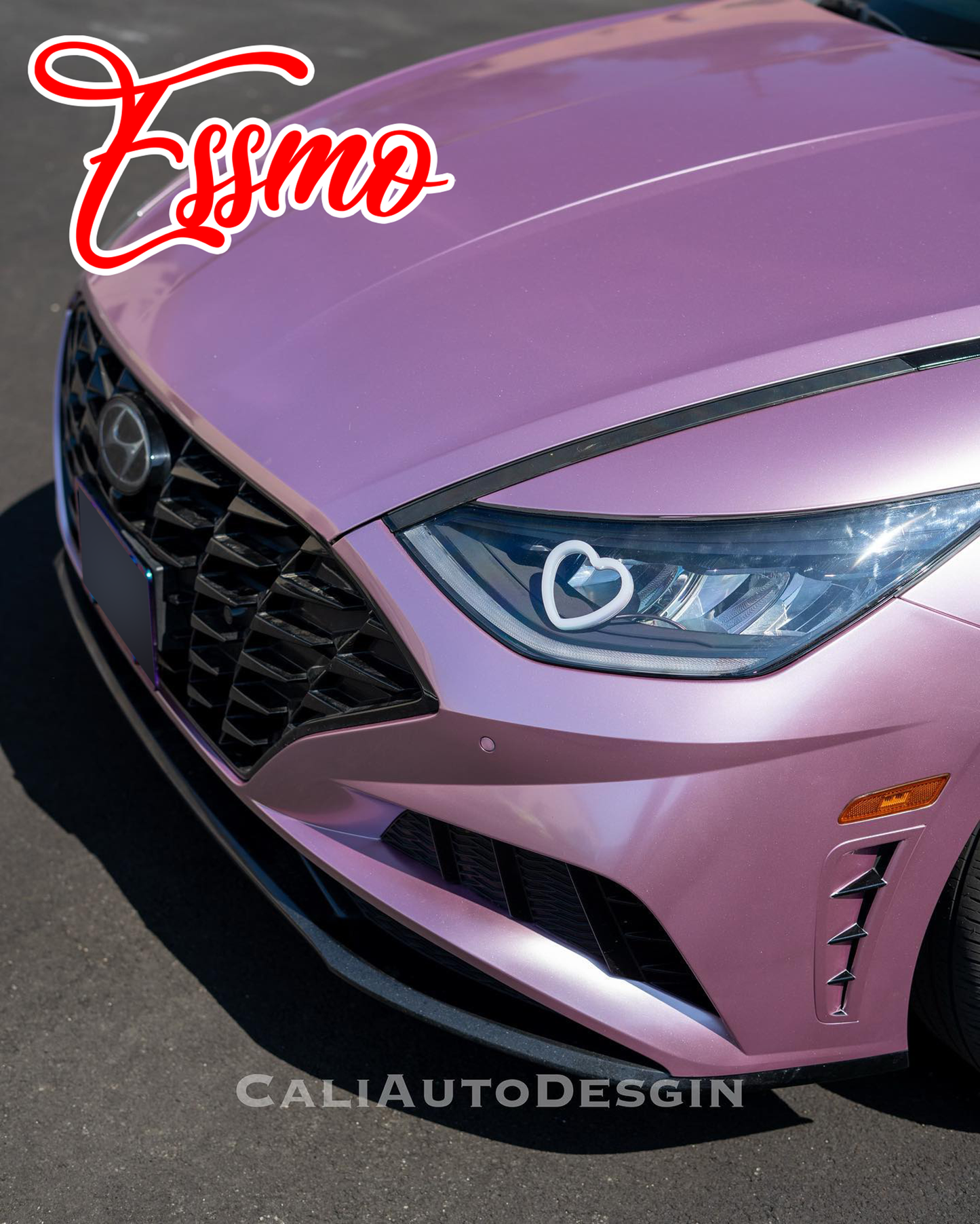 PET Super Gloss Metallic Passion Pink Vinyl Wrap