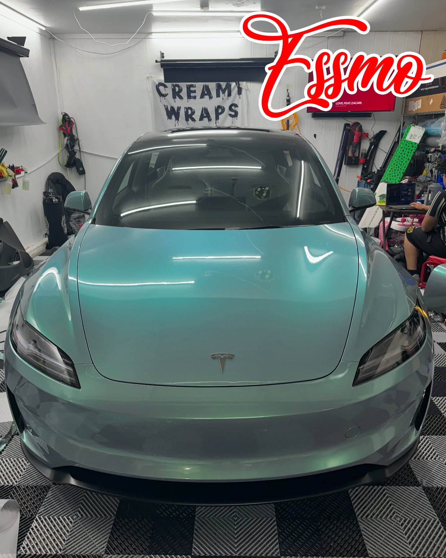 PET Space Candy Gloss Gray Green Vinyl Wrap