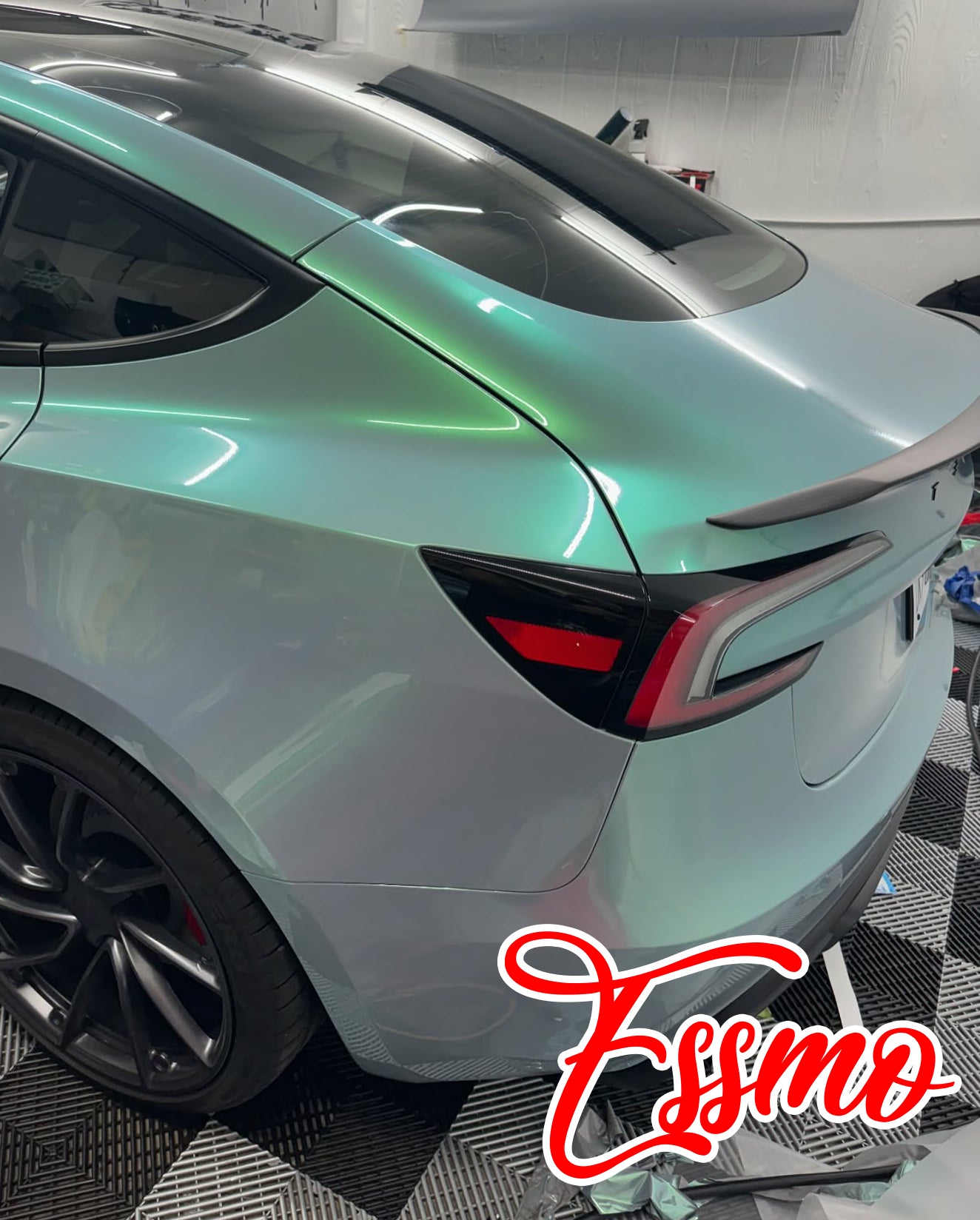 PET Space Candy Gloss Gray Green Vinyl Wrap