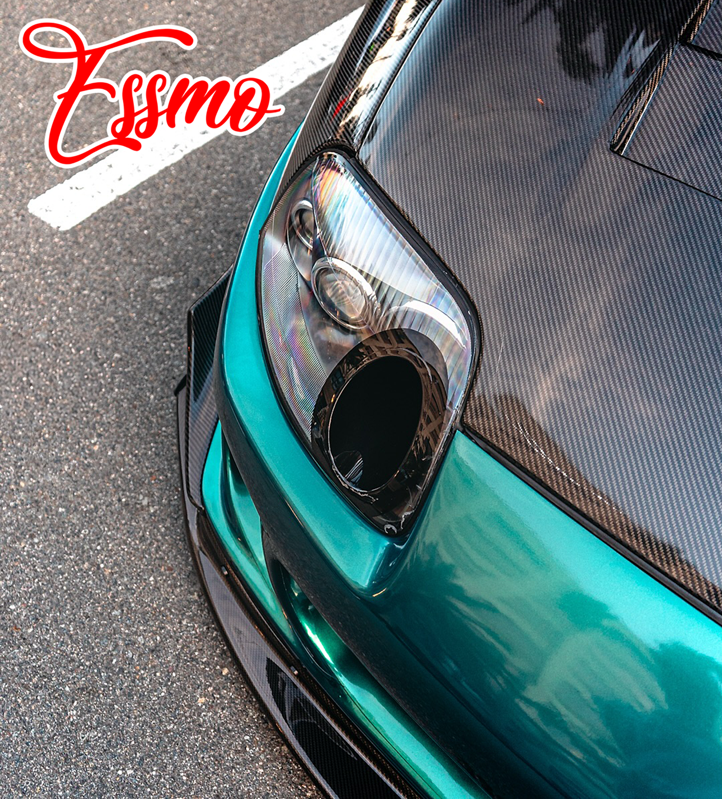 PET Super Gloss Metallic Peacock Green Vinyl Wrap