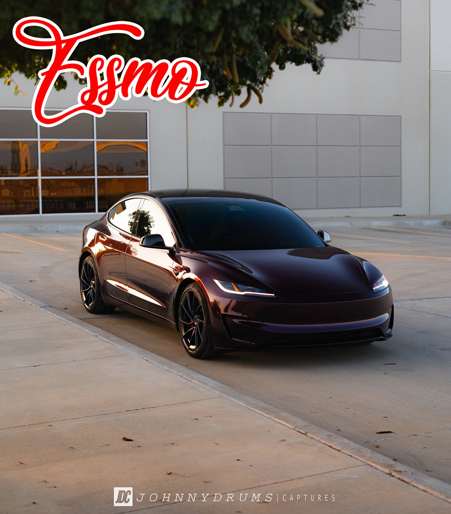 PET Super Gloss Metallic Rose Black Vinyl Wrap