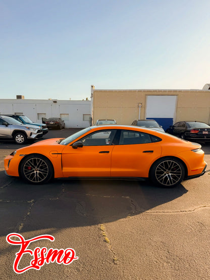 Matte Metallic Shiny Orange Dry Apply PPF TPU Paint Protection Film