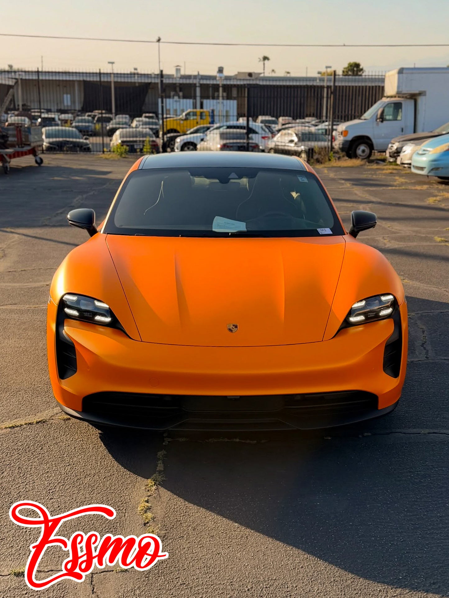 Matte Metallic Shiny Orange Dry Apply PPF TPU Paint Protection Film