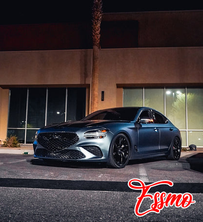 PET Matte Metallic Ghost Gray Blue Vinyl Wrap