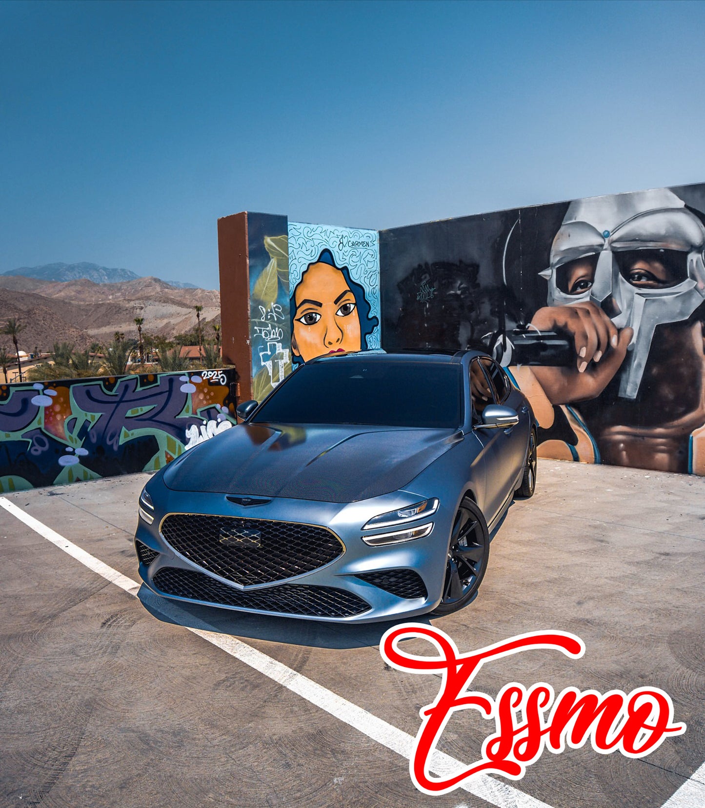 PET Matte Metallic Ghost Gray Blue Vinyl Wrap