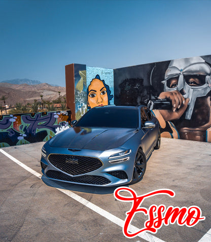 PET Matte Metallic Ghost Gray Blue Vinyl Wrap