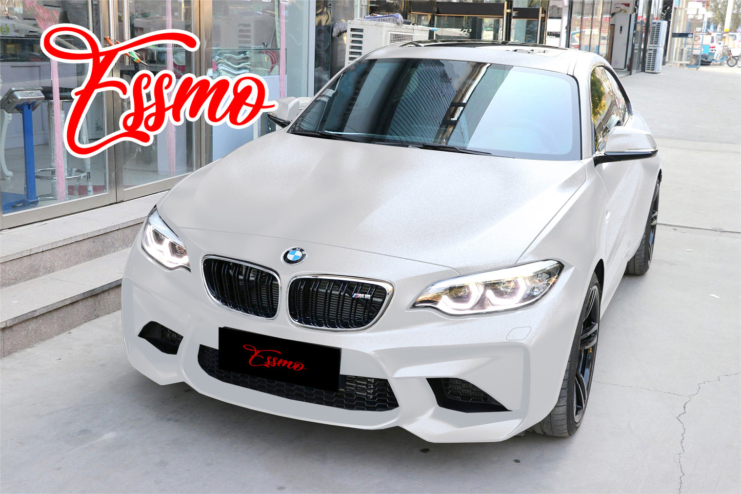 Matte Metallic Satin Pearl White Vinyl Wrap
