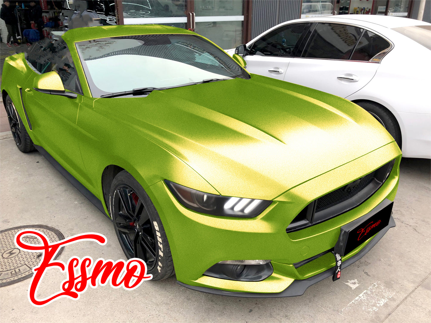 Matte Metallic Satin Pearl Lime Green Vinyl Wrap