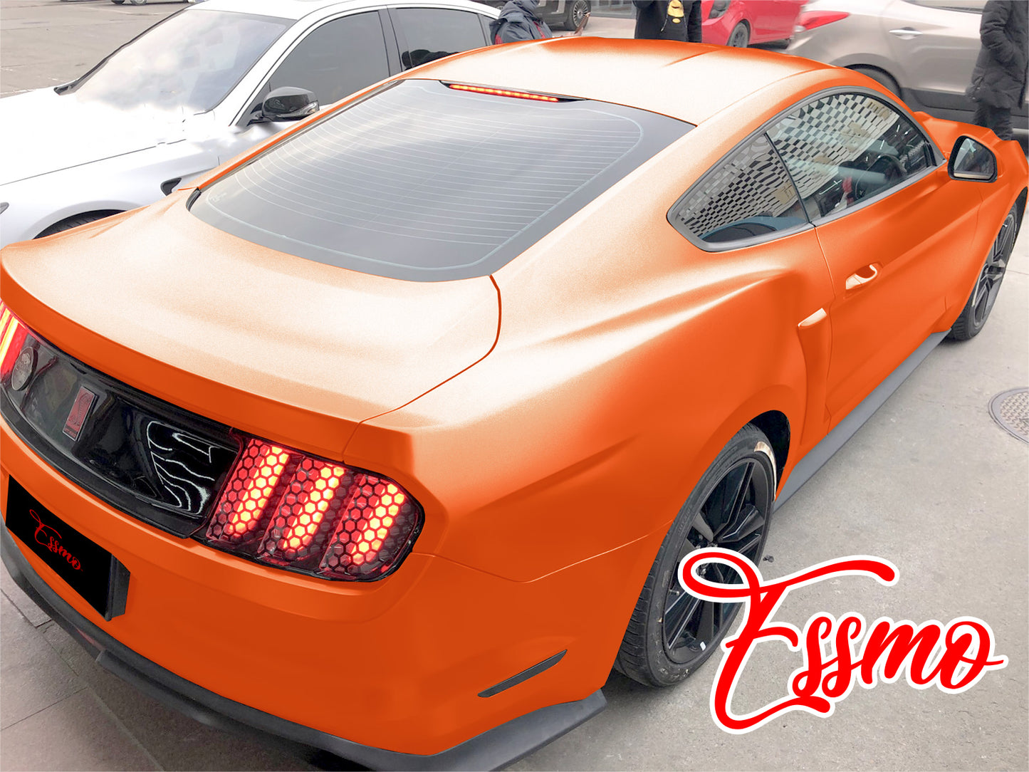 Matte Metallic Satin Pearl Orange Vinyl Wrap