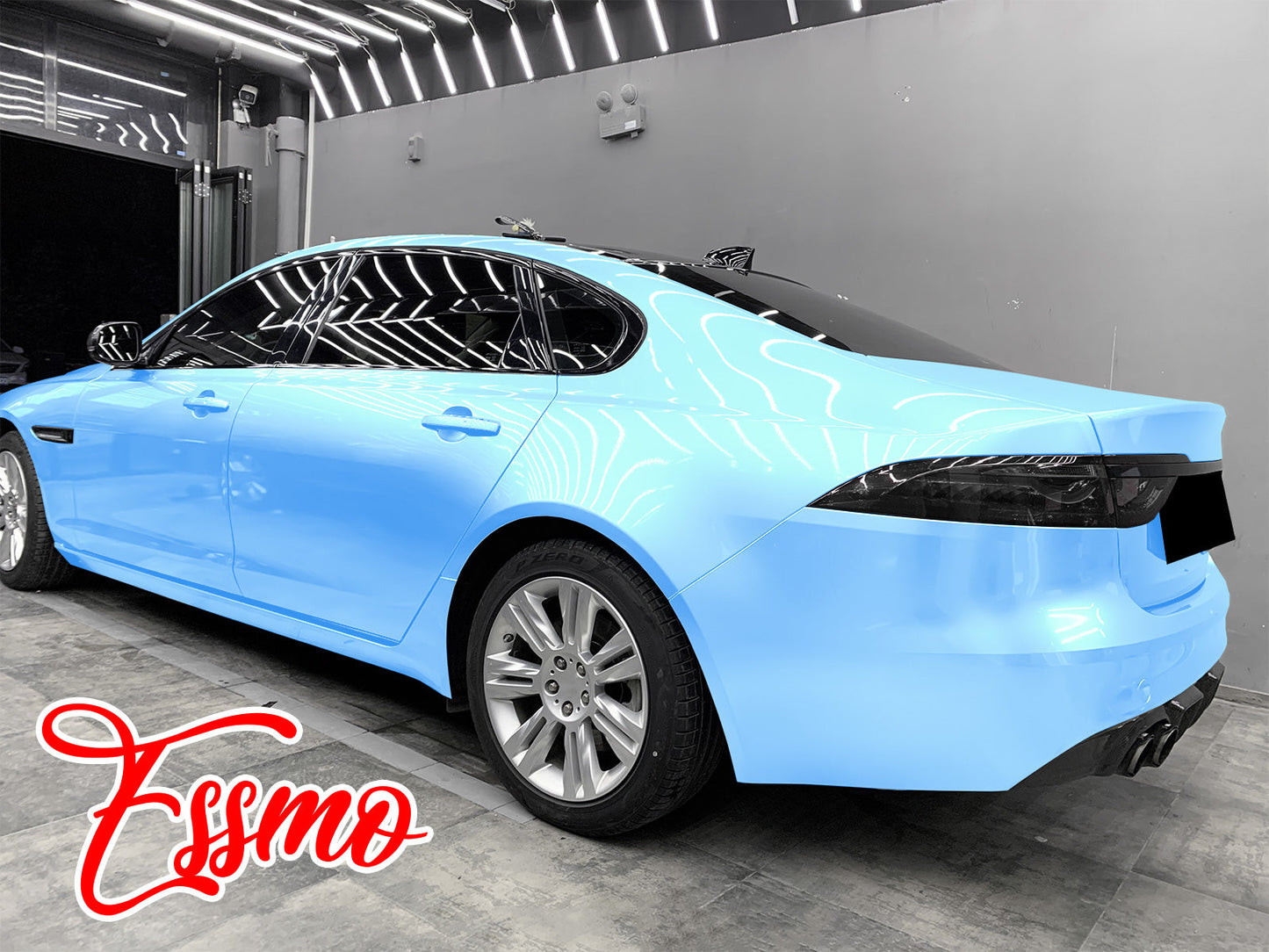 Coral Gloss Ice Blue Vinyl Wrap