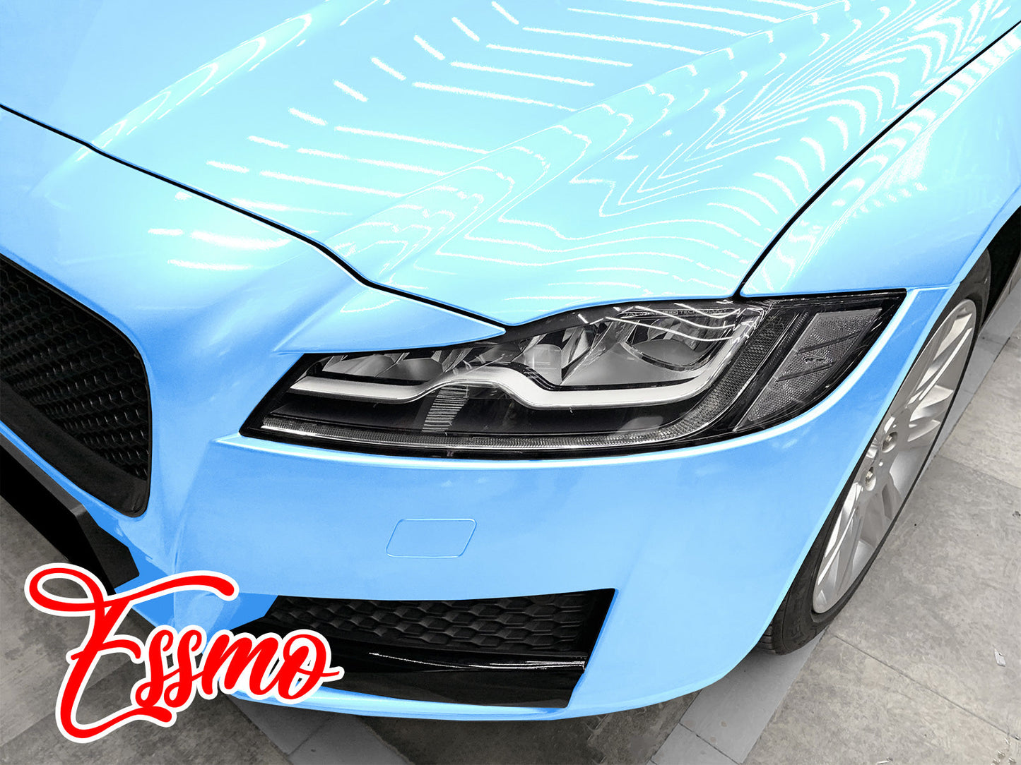 Coral Gloss Ice Blue Vinyl Wrap