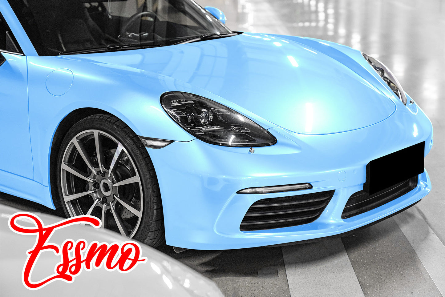 Coral Gloss Ice Blue Vinyl Wrap