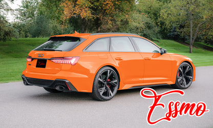 High Gloss Flame Orange Vinyl Wrap