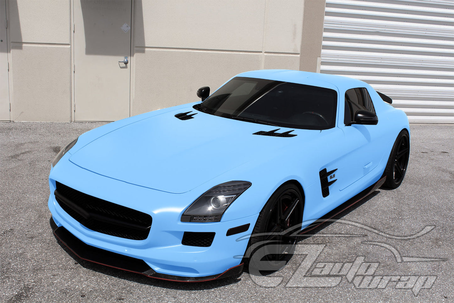 Satin Baby Blue Matte Flat Vinyl Wrap