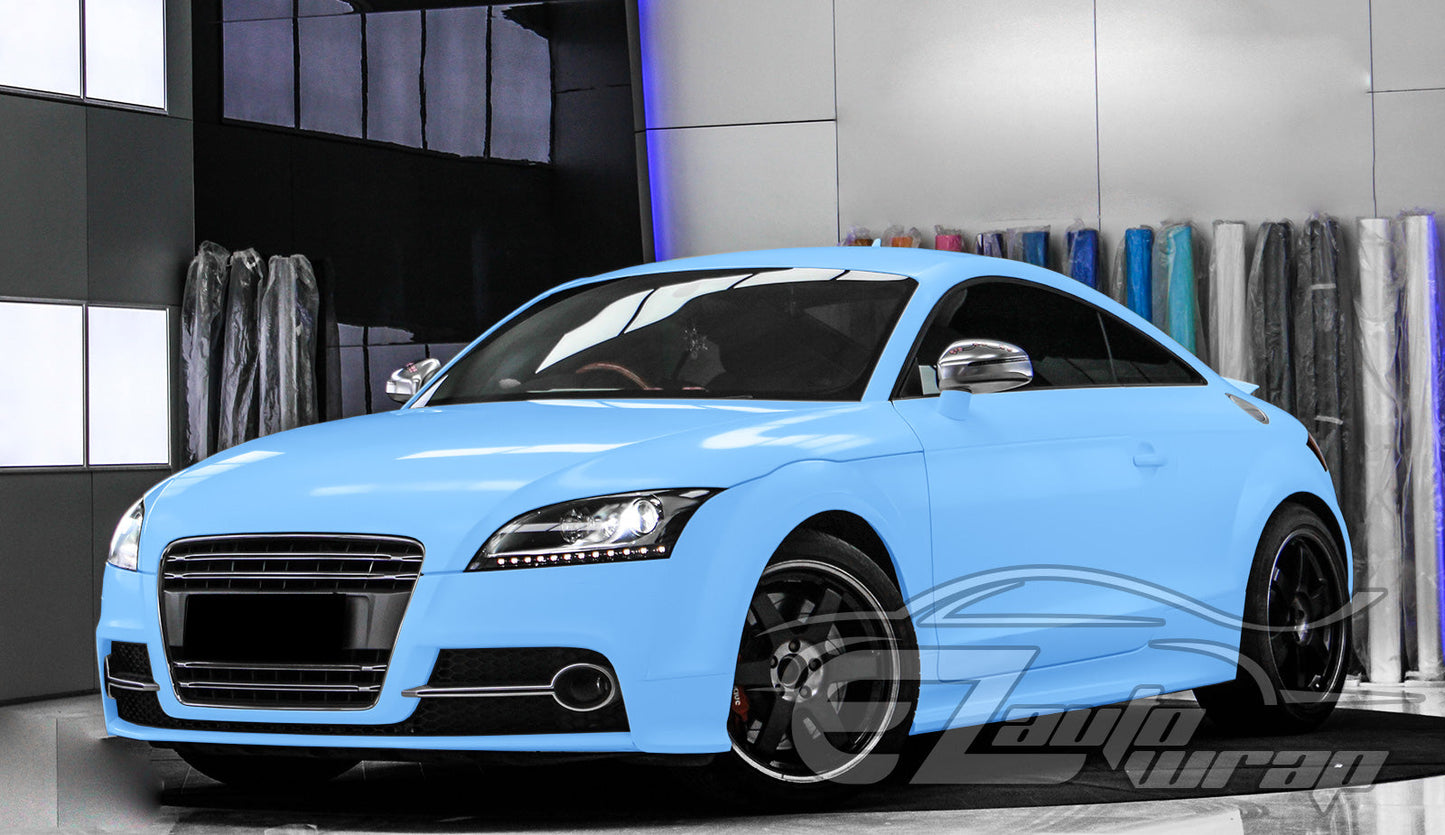Satin Baby Blue Matte Flat Vinyl Wrap