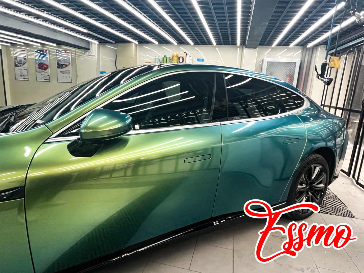 Galaxy Dust Gloss Spring Green Vinyl Wrap