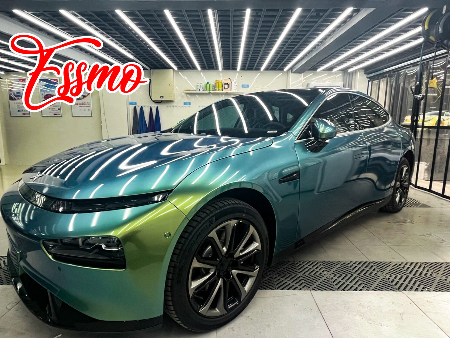 Galaxy Dust Gloss Spring Green Vinyl Wrap