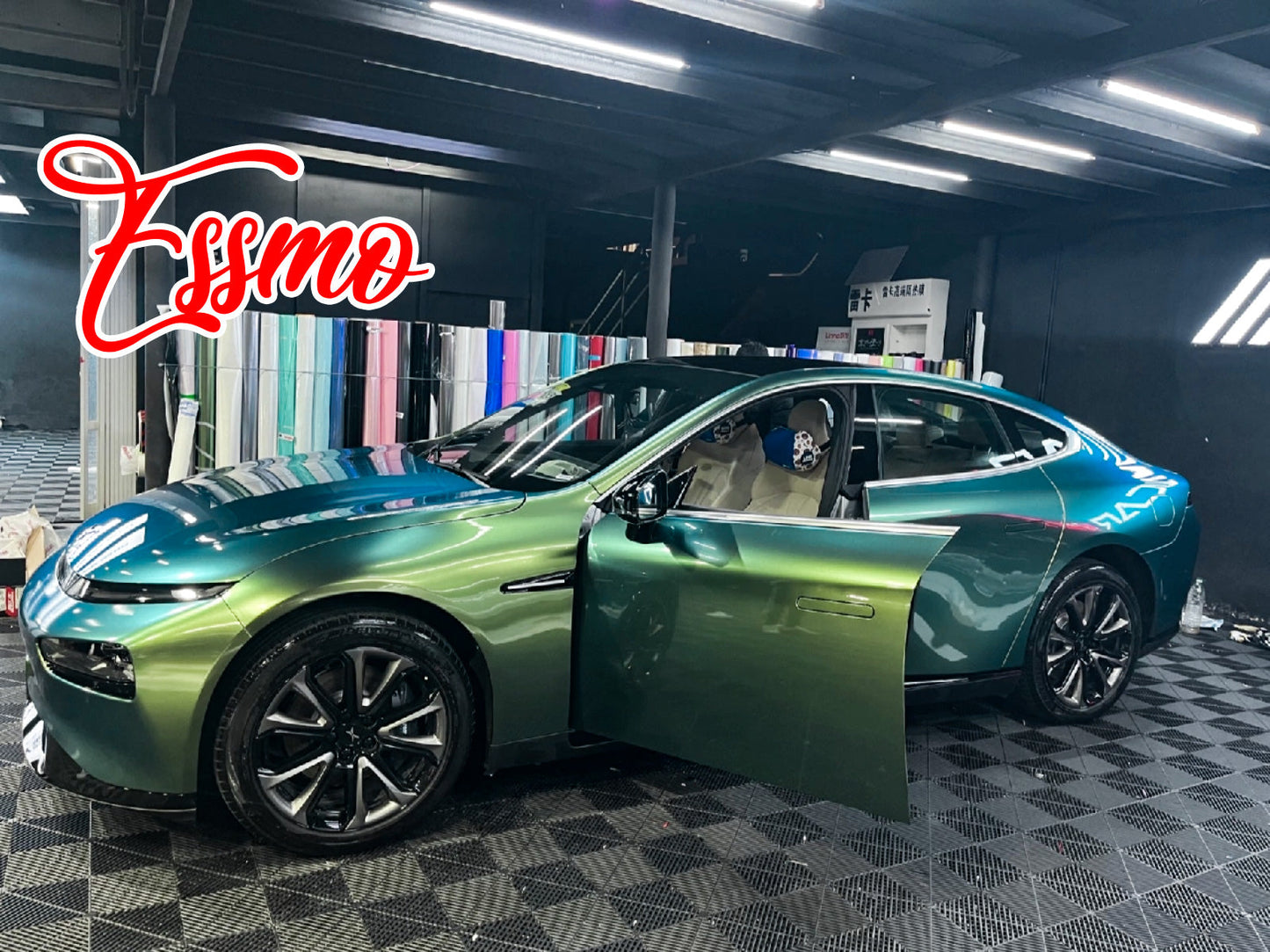 Galaxy Dust Gloss Spring Green Vinyl Wrap