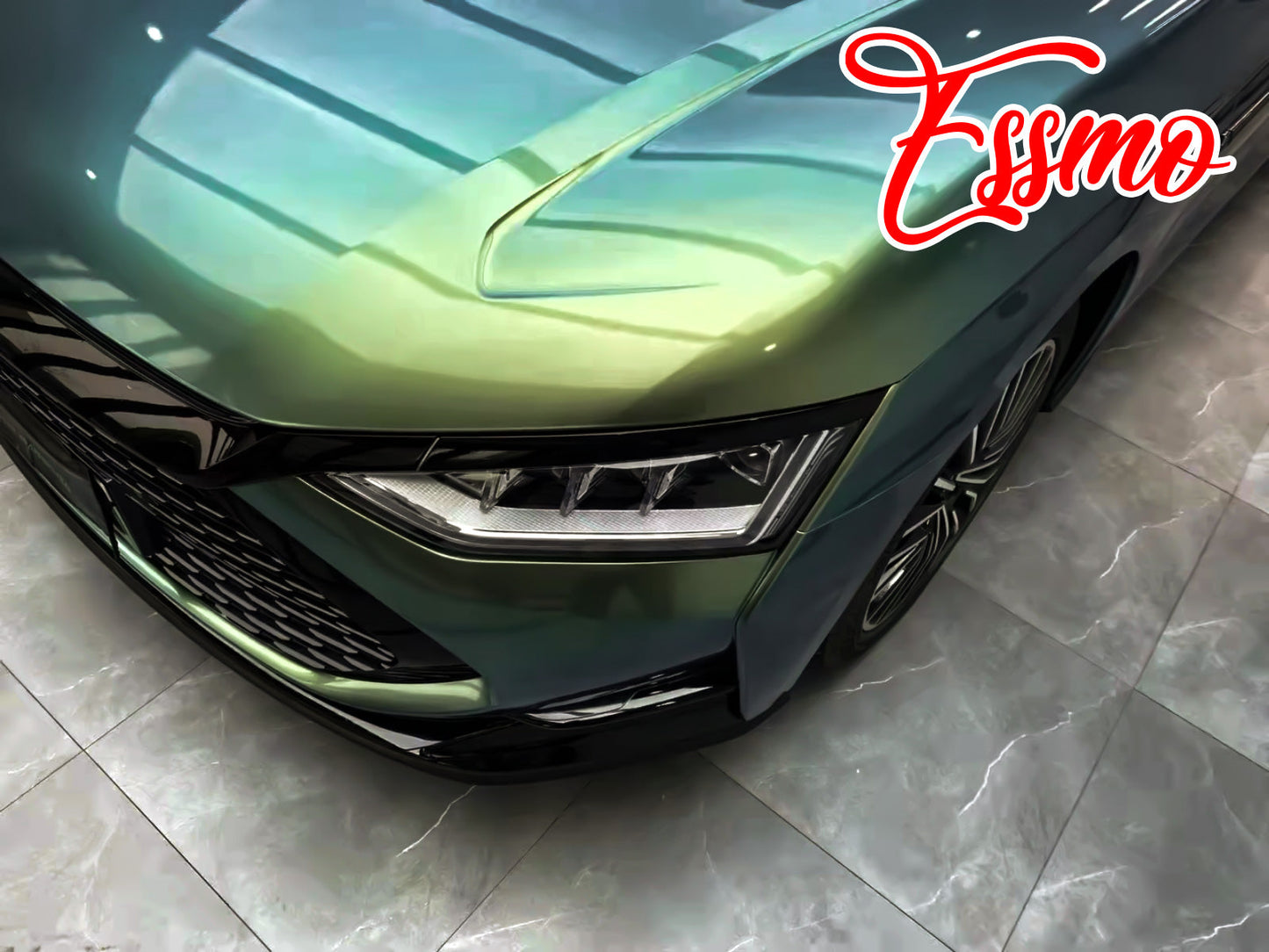 Galaxy Dust Gloss Spring Green Vinyl Wrap